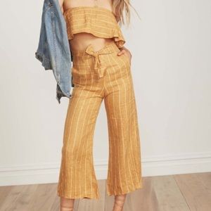 Faithfull the Brand linen mustard stripped set